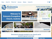 Tablet Screenshot of koinonia-andover.com
